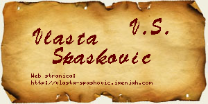 Vlasta Spasković vizit kartica